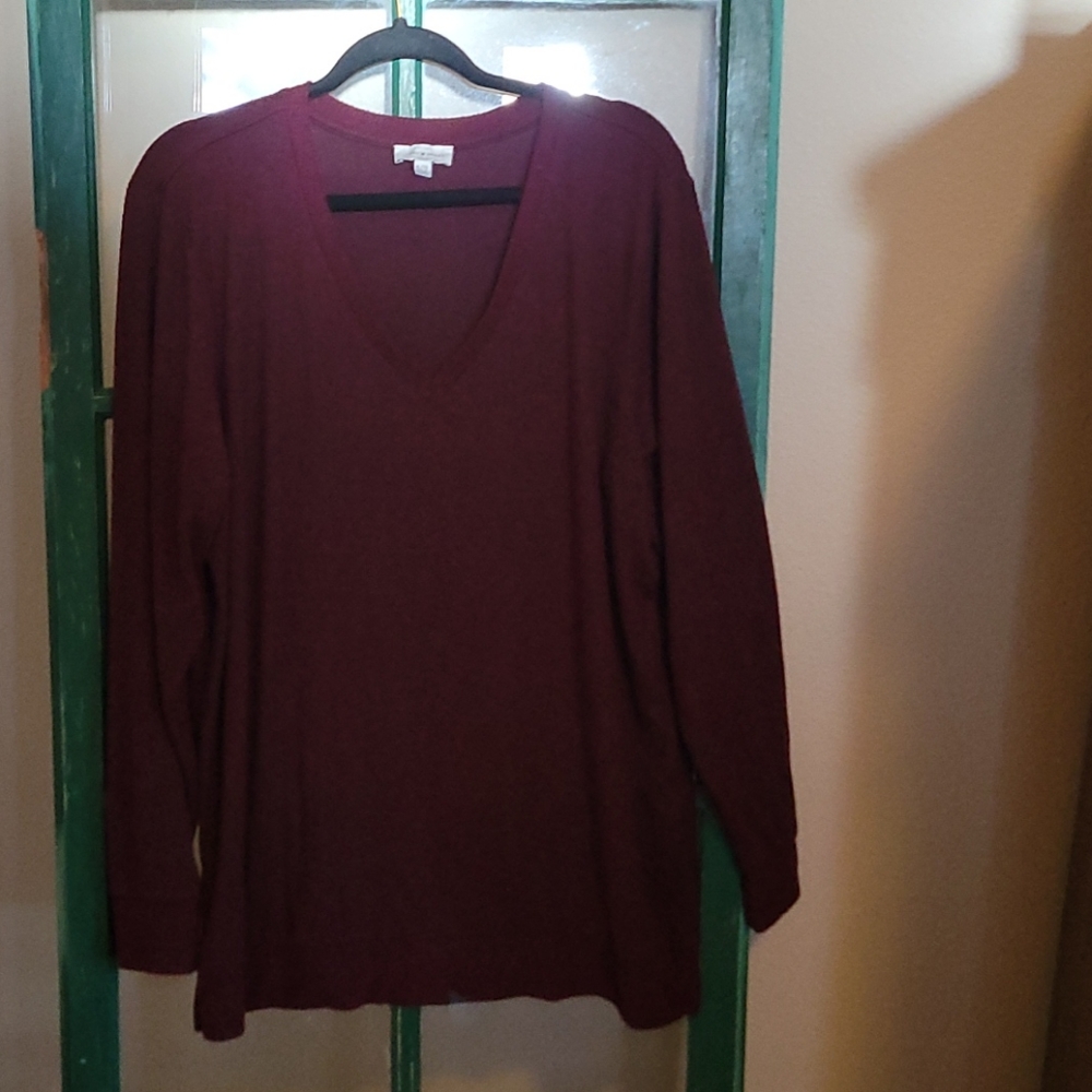 Lucky Brand womens XL maroon comfy sweater